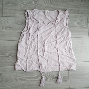 Ruffled blouse with tassles